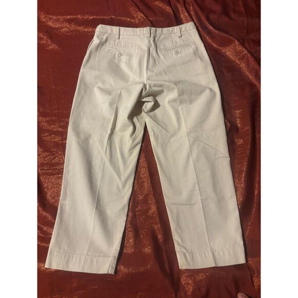 GAP Pants Womens 4 White Cotton Cropped Straight Chino Ankle Button Fly Casual - Picture 3 of 4